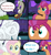 Size: 616x673 | Tagged: safe, edit, editor:daughteroffluttercord, part of a set, discord, fluttershy, sunny starscout, draconequus, ghost, pegasus, pony, undead, comic:what was she like?, g4, g5, clothes, crossed arms, female, flutterghost, g5 to g4, immortal, immortality blues, implied death, male, night, offscreen character, part of a series, sad, see-through, show accurate, statue, text box