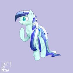 Size: 1000x1000 | Tagged: safe, artist:faerinym, oc, oc only, oc:sea glass, crystal pony, earth pony, pony, simple background, solo