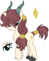 Size: 997x1239 | Tagged: safe, artist:dayspringsentryyt, oc, oc only, hybrid, original species, yakony, female, offspring, parent:prince rutherford, parent:rarity, simple background, solo, transparent background