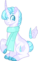 Size: 591x936 | Tagged: safe, artist:lilywolfpie, oc, oc only, pony, unicorn, clothes, male, offspring, parent:fleur-de-lis, parent:sky stinger, scarf, simple background, solo, stallion, transparent background