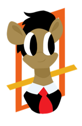 Size: 385x587 | Tagged: safe, artist:goldlines005, oc, oc only, earth pony, pony, bust, clothes, earth pony oc, male, necktie, simple background, smiling, solo, stallion, transparent background