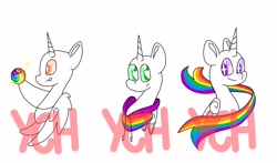 Size: 2324x1371 | Tagged: safe, artist:goldlines005, oc, oc only, alicorn, pony, alicorn oc, bust, commission, gay pride, heart eyes, hoof hold, horn, multicolored hair, pride, rainbow hair, simple background, smiling, starry eyes, white background, wingding eyes, wings, your character here
