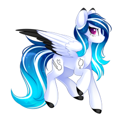 Size: 2378x2410 | Tagged: safe, artist:scarlet-spectrum, artist:scarlett-sketches, oc, oc only, oc:marie pixel, pegasus, pony, colored wings, deviantart watermark, female, high res, mare, obtrusive watermark, simple background, solo, transparent background, two toned wings, watermark, wings