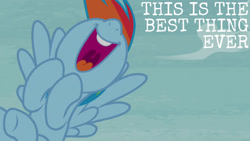 Size: 1280x720 | Tagged: safe, edit, edited screencap, editor:quoterific, screencap, rainbow dash, pegasus, pony, g4, rarity investigates, season 5, female, flying, mare, mawshot, nose in the air, open mouth, smiling, solo, uvula, volumetric mouth