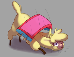 Size: 1410x1095 | Tagged: safe, artist:hitsuji, paprika (tfh), alpaca, them's fightin' herds, blanket, cloven hooves, community related, female, one eye closed, solo