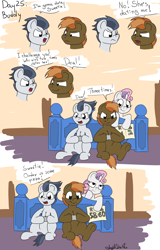 Size: 1992x3117 | Tagged: safe, artist:agent-diego, button mash, rumble, sweetie belle, g4, bed, colt, controller, female, filly, male, polyamory, rumbellemash, shipping, straight