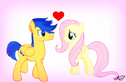 Size: 1280x832 | Tagged: safe, artist:katjuarez237, flash sentry, fluttershy, g4, female, flutterflash, male, shipping, straight