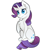 Size: 2727x2727 | Tagged: safe, artist:pointdelta, part of a set, rarity, pony, unicorn, g4, chest fluff, ear fluff, high res, simple background, smiling, solo, white background