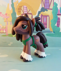 Size: 824x950 | Tagged: safe, artist:krowzivitch, oc, oc only, oc:jamie dodger, earth pony, pony, apron, clothes, craft, diorama, figurine, irl, male, photo, sculpture, solo, stallion, standing, traditional art