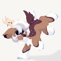 Size: 1486x1494 | Tagged: safe, artist:php146, oc, oc only, oc:dexter, deer, deer pony, original species, chest fluff, deer oc, male, smiling, solo