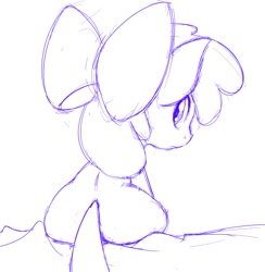 Size: 619x633 | Tagged: artist needed, safe, apple bloom, earth pony, pony, g4, bloom butt, butt, female, filly, looking at you, looking back, looking back at you, pear shaped, plot, solo