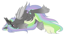 Size: 2425x1354 | Tagged: safe, artist:inspiredpixels, oc, oc only, bat pony, pony, bat pony oc, ear fluff, female, mare, signature, simple background, slit pupils, solo, transparent background, unshorn fetlocks