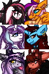 Size: 100x150 | Tagged: safe, artist:inspiredpixels, oc, oc only, pegasus, pony, animated, ear piercing, earring, floppy ears, gif, jewelry, piercing, pixel art, tongue out
