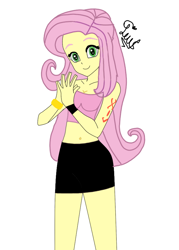 Size: 644x900 | Tagged: safe, artist:flutteryaylove, fluttershy, equestria girls, g4, alone, female, signature, simple background, solo, white background