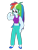 Size: 1500x2000 | Tagged: safe, artist:alvaxerox, rainbow dash, human, equestria girls, g4, female, flexing, grin, muscles, muscular female, rainbuff dash, smiling, solo