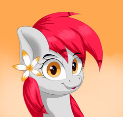 Size: 1280x1213 | Tagged: safe, artist:joaothejohn, oc, oc only, oc:tiny jasmini, pegasus, pony, female, flower, flower in hair, mare, simple background, solo