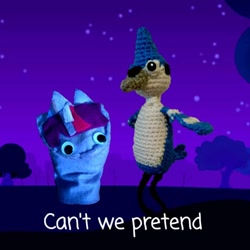Size: 1024x1024 | Tagged: safe, artist:casquitos kawaii, edit, twilight sparkle, pony, g4, aeroplanes and meteor showers, amigurumi, crochet, crossover, crossover shipping, crying, female, irl, male, meme, mordecai, mordetwi, photo, plushie, puppet, redraw mordetwi meme, regular show, shipping, straight