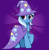 Size: 4559x4607 | Tagged: safe, artist:kittyrosie, trixie, pony, unicorn, g4, abstract background, absurd resolution, cape, clothes, cute, diatrixes, eyelashes, hat, raised hoof, solo, starry eyes, trixie's cape, trixie's hat, wingding eyes