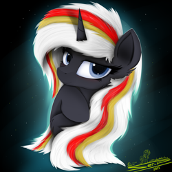 Size: 4000x4000 | Tagged: safe, artist:ser-p, oc, oc only, oc:velvet remedy, pony, unicorn, fallout equestria, absurd resolution, bust, female, mare, portrait, solo