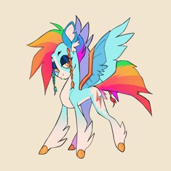 Size: 2059x2060 | Tagged: safe, artist:_psiionix_, rainbow dash, pegasus, pony, g4, blaze (coat marking), coat markings, facial markings, high res, redesign, solo