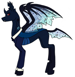 Size: 2444x2520 | Tagged: safe, artist:agdapl, oc, oc only, changeling, changeling oc, clothes, cuffs (clothes), high res, simple background, solo, transparent background