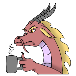 Size: 2612x2612 | Tagged: safe, alternate version, artist:agdapl, dragon, angry, colored, crossover, dragonified, high res, mug, simple background, soldier, soldier (tf2), species swap, team fortress 2, transparent background