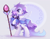Size: 3740x2940 | Tagged: safe, artist:dedfriend, oc, oc only, oc:butterfly effect, pegasus, pony, high res, solo, staff