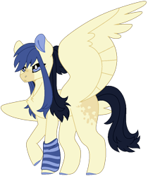 Size: 818x975 | Tagged: safe, artist:ang3ls-adopts, oc, oc only, pegasus, pony, female, mare, offspring, parent:fluttershy, parent:soarin', parents:soarinshy, pegasus oc, simple background, solo, transparent background