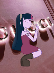 Size: 1242x1657 | Tagged: safe, artist:egtwiflash, twilight sparkle, snake, equestria girls, g4, badass, blushing, bracelet, butt, cigarette, clothes, dress, ear piercing, earring, eyeliner, eyes closed, gucci, high heels, jewelry, long nails, makeup, nails, necklace, piercing, ring, shoes, smoking, tattoo