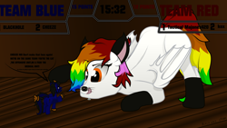 Size: 3840x2160 | Tagged: safe, artist:blackholestudios, oc, oc:blackhole, oc:mental cheeze, bat pony, cat, cat pony, original species, pegasus, pony, bat wings, butt, cat ears, drool, female, game, high res, hungry, male, mare, multiplayer, plot, roleplay, stallion, wings