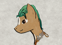 Size: 4096x2989 | Tagged: safe, artist:mylittleninja, hitch trailblazer, earth pony, pony, g5, blaze (coat marking), bust, coat markings, facial markings, high res, male, portrait, sash, solo, stallion