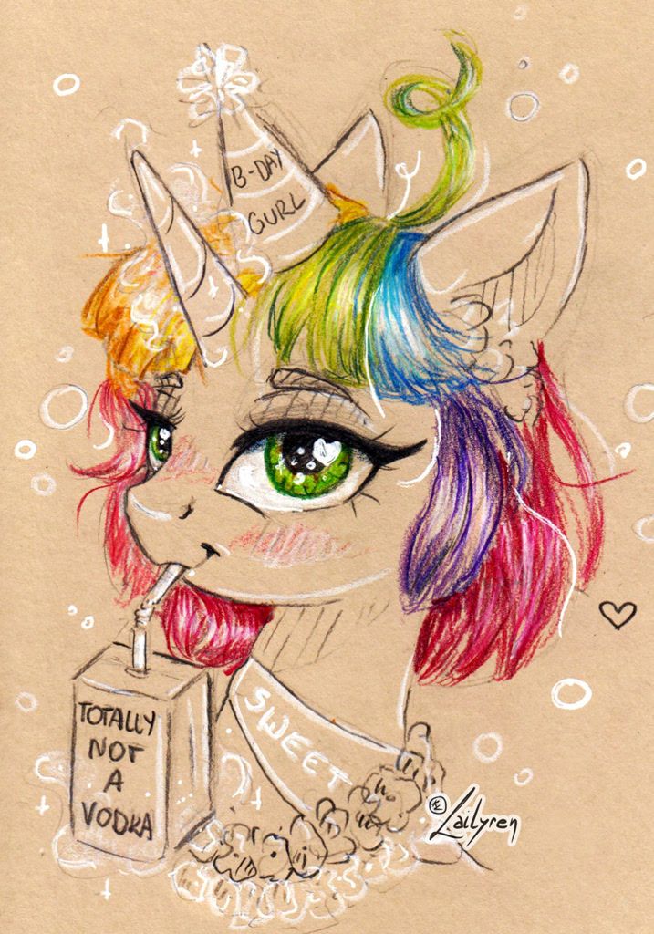 Safe Artist Lailyren Oc Oc Only Pony Unicorn Juice