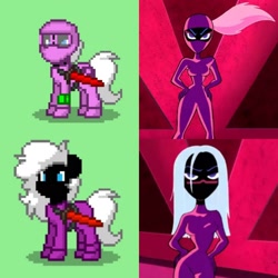 Size: 1564x1564 | Tagged: safe, artist:darklady94two, pony, ashes town, pony town, duck dodgers, ponified, queen tyr'ahnee