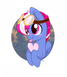 Size: 1920x2216 | Tagged: safe, artist:cat smoker, oc, oc only, oc:steam loco, pegasus, pony, blushing, commission, cute, folded wings, goggles, heart, male, pegasus oc, simple background, smiling, solo, transparent background, wings, ych result