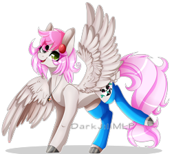 Size: 6424x5779 | Tagged: safe, artist:darkjillmlp123, oc, oc only, oc:pandita, pegasus, pony, absurd resolution, clothes, female, mare, simple background, socks, solo, transparent background
