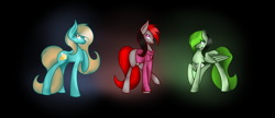 Size: 2629x1139 | Tagged: safe, artist:aonairfaol, oc, oc only, earth pony, pegasus, pony, abstract background, clothes, earth pony oc, hoodie, pegasus oc, smiling, solo, wings