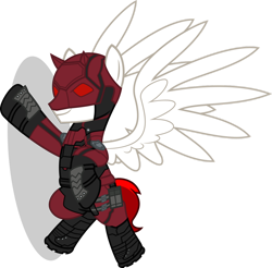 Size: 1280x1260 | Tagged: safe, artist:mlp-trailgrazer, oc, oc only, pegasus, pony, clothes, cosplay, costume, daredevil, male, solo, stallion