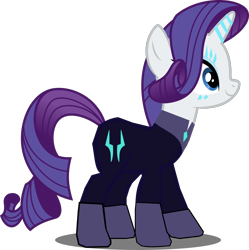 Size: 1280x1285 | Tagged: safe, artist:benpictures1, rarity, pony, comic:the storm kingdom, g4, my little pony: the movie, bad end, bodysuit, clothes, command 6, commander rarity, crystal of light, female, inkscape, mare, simple background, solo, transparent background, vector