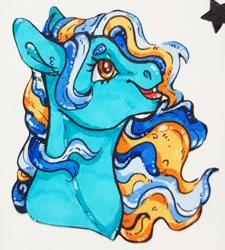Size: 970x1080 | Tagged: safe, artist:skior, oc, oc only, pony, bust, female, mare, portrait, solo, traditional art
