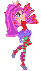 Size: 1055x1820 | Tagged: safe, artist:gihhbloonde, artist:user15432, fairy, human, equestria girls, g4, alternate hairstyle, armpits, barely eqg related, base used, clothes, colored wings, crossover, ear piercing, earring, equestria girls style, equestria girls-ified, eyeshadow, fairy wings, fairyized, fins, gradient wings, hands on head, jewelry, long hair, makeup, nintendo, one eye closed, pauline, piercing, ponytail, purple hair, red wings, shoes, simple background, sirenix, sleeveless, solo, sparkly wings, super mario bros., transparent background, wings, wink, winx, winx club, winxified