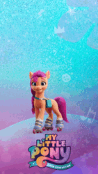 Size: 520x924 | Tagged: safe, hitch trailblazer, izzy moonbow, pipp petals, sunny starscout, zipp storm, earth pony, pegasus, pony, unicorn, g5, my little pony: a new generation, adorapipp, adorazipp, animated, cute, female, gif, grin, looking at you, male, mane five, mare, open mouth, open smile, roller skates, royal sisters (g5), siblings, sisters, smiling, smiling at you, stallion, youtube link