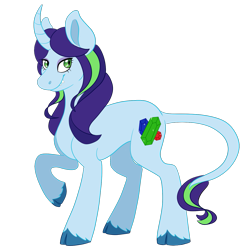 Size: 1281x1314 | Tagged: safe, artist:toxal, oc, oc only, unnamed oc, classical unicorn, dracony, hybrid, pony, unicorn, cloven hooves, curved horn, fangs, horn, interspecies offspring, leonine tail, offspring, parent:rarity, parent:spike, parents:sparity, simple background, solo, transparent background, unshorn fetlocks