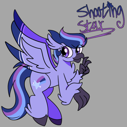 Size: 1000x1000 | Tagged: safe, artist:rubyg242, oc, oc only, oc:shooting star, classical hippogriff, hippogriff, hybrid, female, interspecies offspring, offspring, parent:mordecai, parent:twilight sparkle, parents:mordetwi, solo