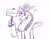 Size: 1919x1515 | Tagged: safe, artist:chibi-n92, discord, draconequus, g4, bust, facial hair, frown, goatee, goodbye, male, monochrome, sign, sketch, talking