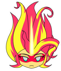 Size: 640x740 | Tagged: safe, alternate version, artist:batipin, part of a set, sunset shimmer, equestria girls, g4, my little pony equestria girls: friendship games, daydream shimmer, head only, simple background, solo, transparent background
