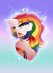 Size: 1034x1423 | Tagged: safe, artist:inspiredpixels, oc, oc only, oc:sun stray, earth pony, pony, bust, female, mare, portrait, solo