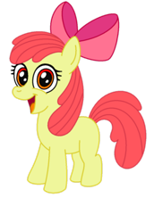 Size: 792x1150 | Tagged: safe, artist:aleximusprime, apple bloom, earth pony, pony, g4, female, filly, happy, open mouth, open smile, smiling, solo, vector