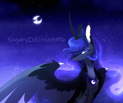 Size: 1024x862 | Tagged: safe, artist:sugaryicecreammlp, princess luna, pony, g4, moon, solo