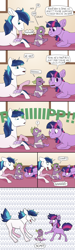 Size: 1500x5000 | Tagged: safe, artist:jackiebloom, shining armor, spike, twilight sparkle, dragon, pony, unicorn, g4, baby, baby spike, colt, colt shining armor, comic, dialogue, diaper, eating, female, filly, filly twilight sparkle, male, molting, nomf, offscreen character, screaming, sparkle siblings, trio, younger