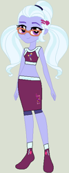 Size: 228x568 | Tagged: safe, artist:exelzior, artist:jadeharmony, sugarcoat, equestria girls, g4, cropped, exeron outfit, martial arts kids, martial arts kids outfits